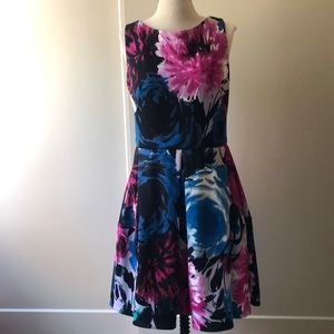 Taylor scuba fit n flare dress